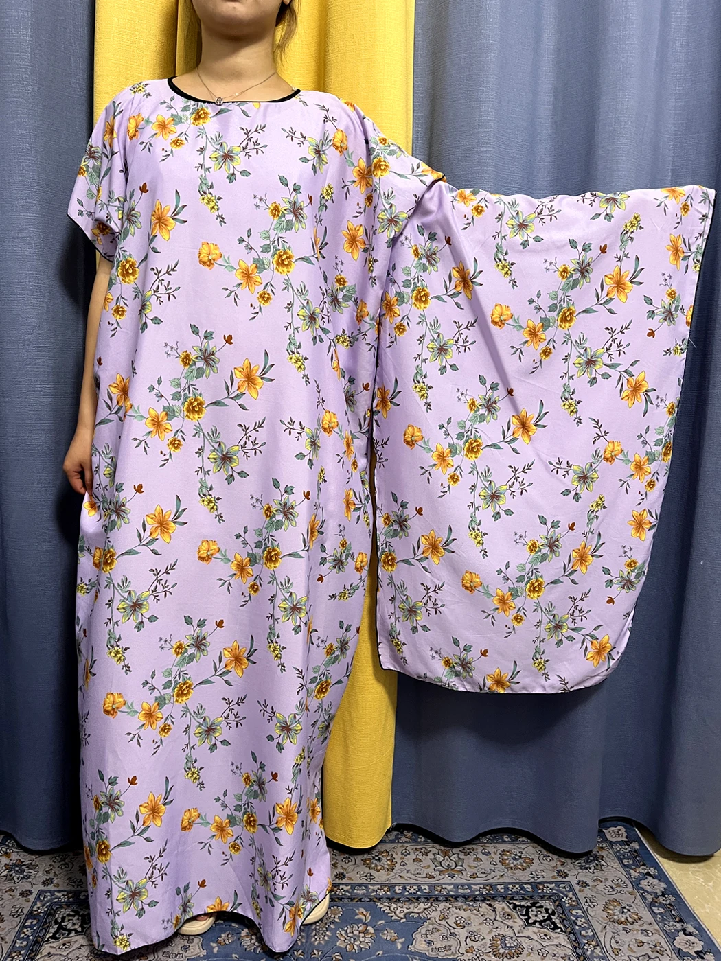 Abayas For Women 2023 Dubai Fashion Print Floral Rayon Farbic Loose Femme Robe African Nigeria Party Dresses With Headscarf