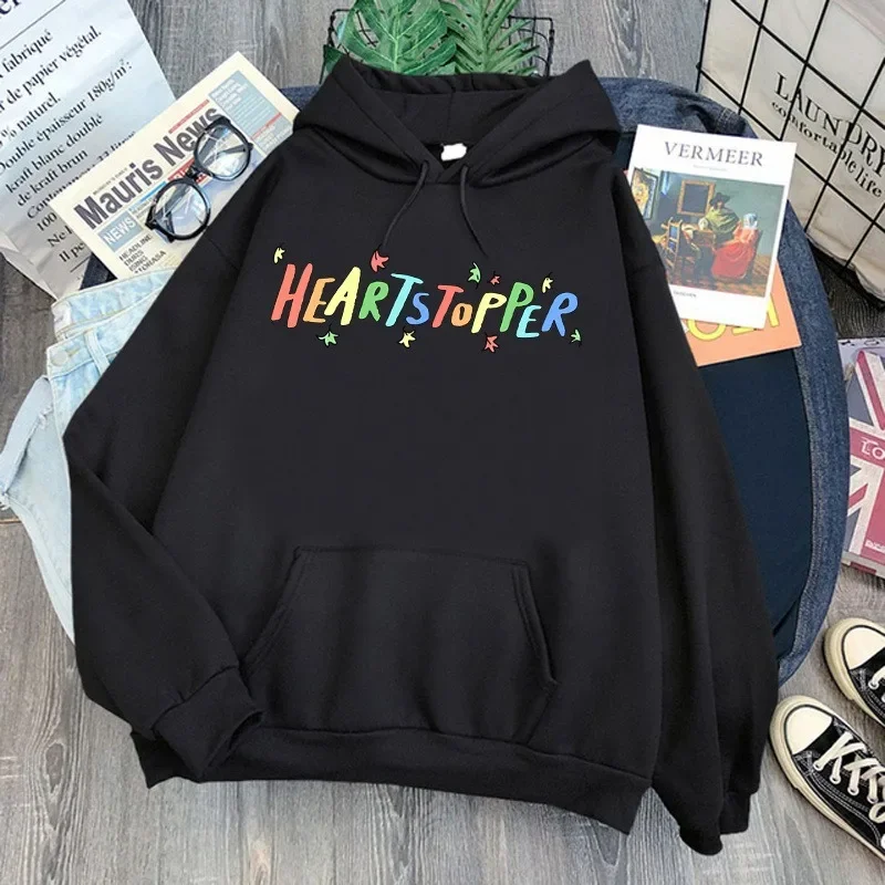 New Heartstopper Hoodies Women Nick and Charlie Romance Fabric Street Fashion Hoodie Casual Street Skating Running Sweatshirt