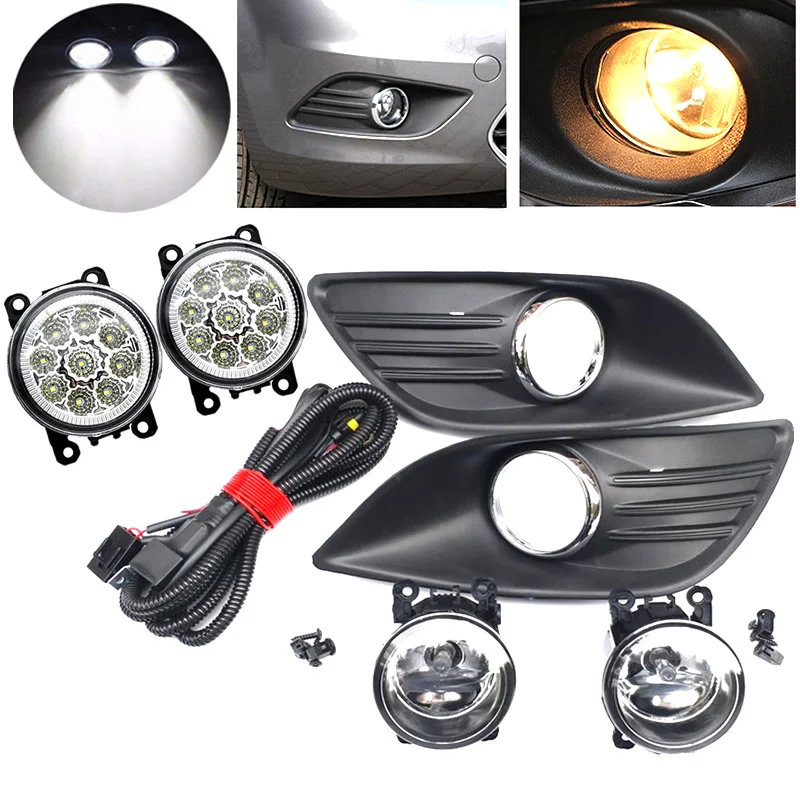 Fendinebbia Per Ford Focus 2 Fendinebbia A Led Per Ford Focus Mk2 2009-2011 Faro Fendinebbia Copertura Griglia Bezel Harness