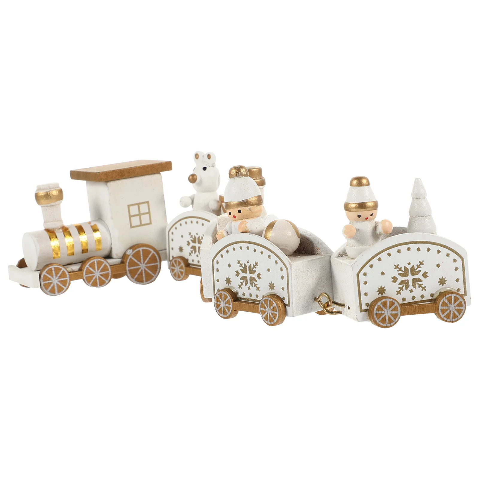 

Christmas Wooden Train Model Toy Christmas New Year Decoration Desktop Craft Ornament Kids Gifts Noel Natal Navidad