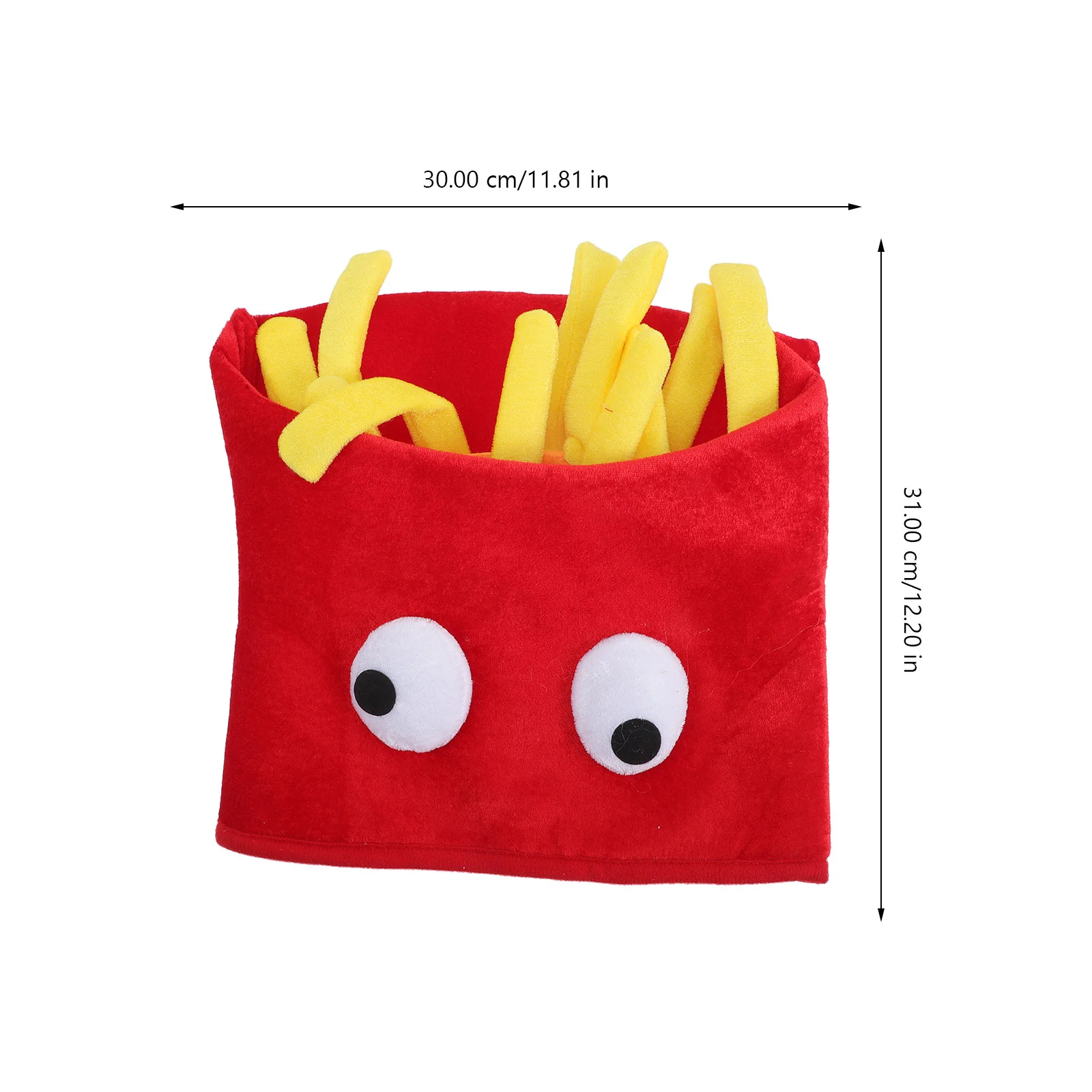 

French Fries Hat Party Favor Funny Food Shaped Plush Headwear Carnival Costume Cloth Performance Birthday