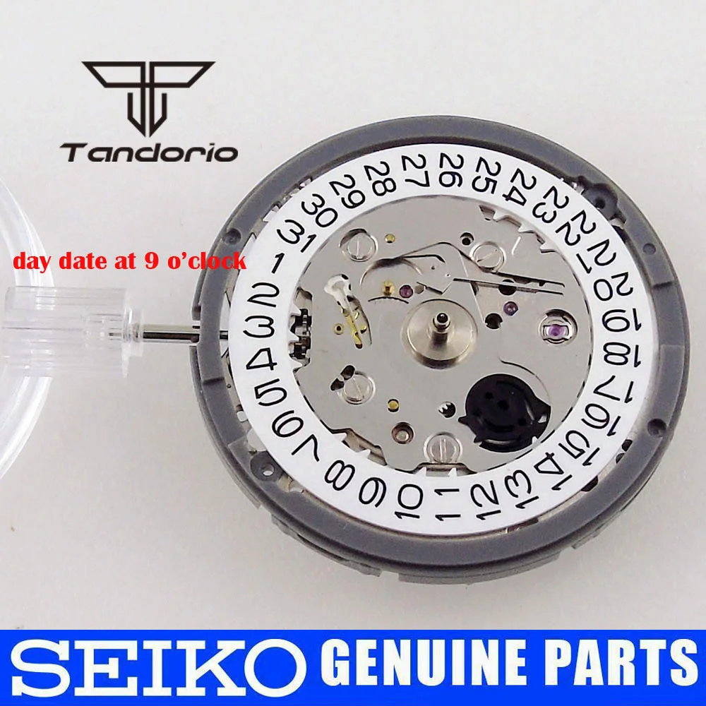 

24 Jewels NH35A Mechanical Automatic Watch Movement 9 o'clock Crown White Date High Accuracy Winding Stem Set Watch Replacement