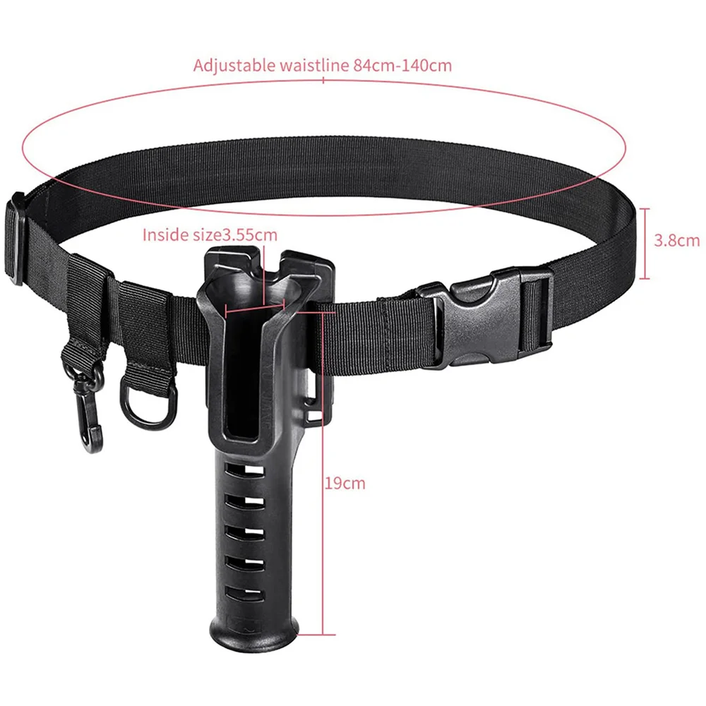 Waist Adjustable Fishing Rod Holder Fishing Rod Pole Inserter Portable Belt  Rod Holder Fishing Gear Tackles Accessories New