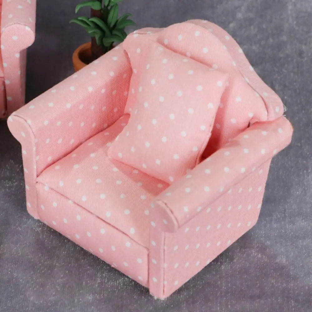 Mini 1:12 Dolls Sofa Pillows Set 8*6.5*7.5cm/13.5*6.4*7.2cm Multistyles Simulation Dollhouse Furniture Cute