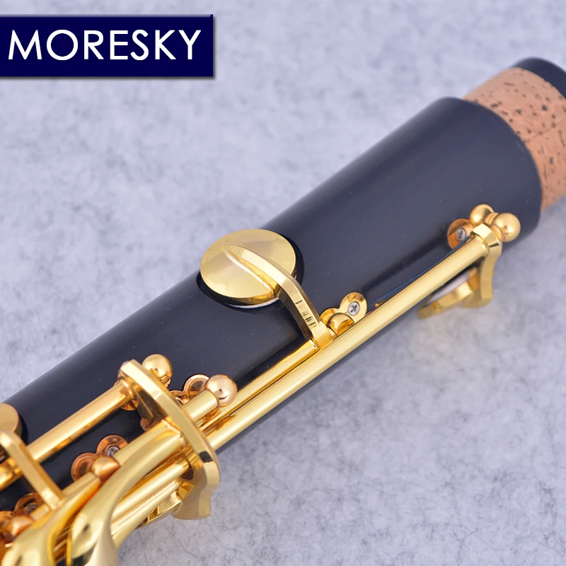 MORESKY Clarinet Bb Wood Ebony Gold-plated 17 Keys Grenadilla Sib Klarnet M62(OEM) clarinet woodwind instrument