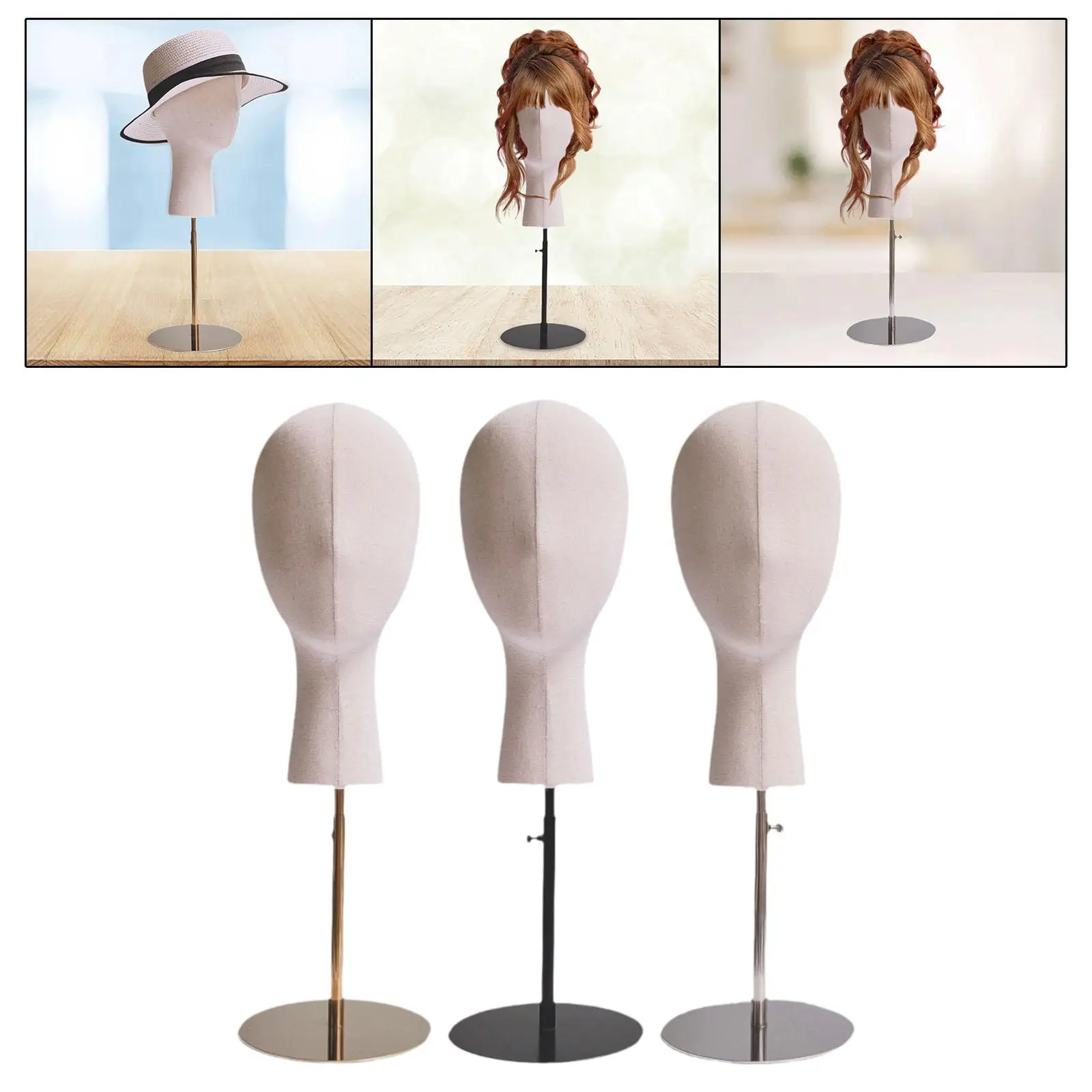 가발 헤드 모자 홀더 가발 마네킹 스탠드 가발용 마네킹 헤드 쇼핑몰 미용사 훈련용 모자 캡 보석류