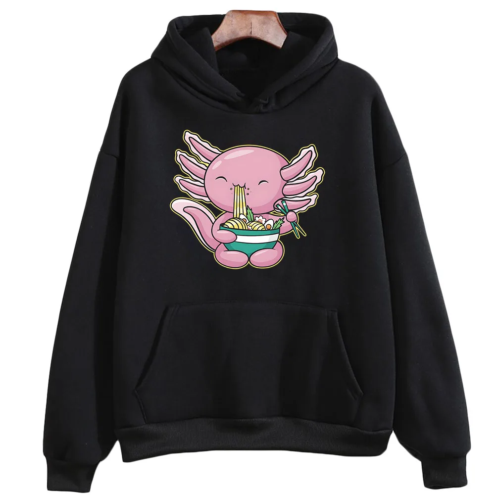 

Axolotl Eating Noodles Hoodie Kids Ramen Cute Kawaii Graphic Sweatshirt Long Sleeve Pullovers Girls Clothing Y2k Clothes Boys