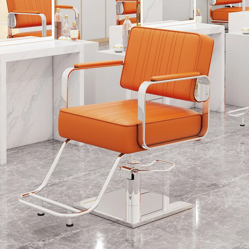 Ergonomic Barber Chairs Professional Reclining Aesthetic Cosmetic Chair Vanity Esthetician Sillas De Barberia Salon Equipment