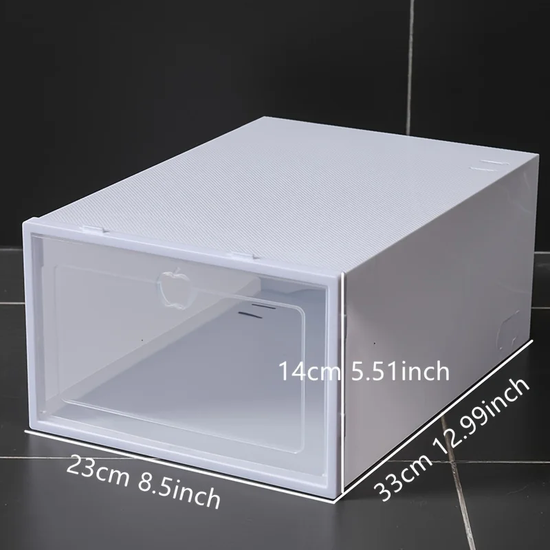 12pcs thickened shoe box, flip-top shoe storage box, space-saving artifact, home simple dormitory without punching 4