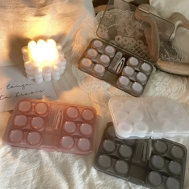 1 stücke Kontaktlinsen Fällen Tragbare Kunststoff Lagerung Box Mit Pinzette Saug Stick Set Oder Reise Urlaub Kontaktlinsen Organizer – Detail 10