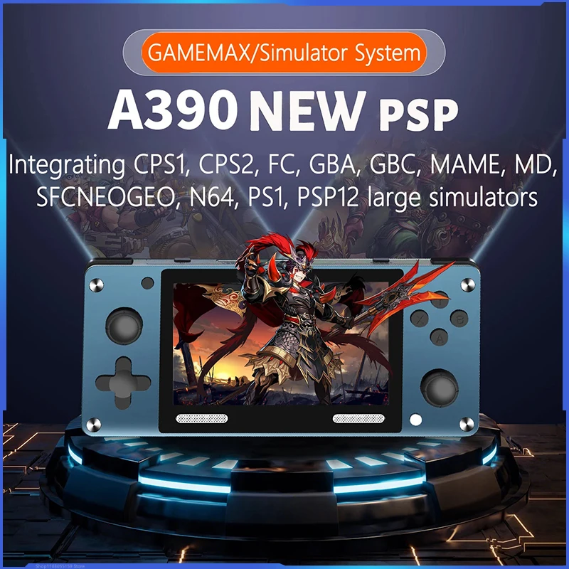 Nuova Console Di Gioco Portatile A390 Schermo Ips Ad Alta Definizione Da 4 Pollici 12 Emulatori Sistema Gamemax Console Di Gioco Nostalgica 10000 Gioc