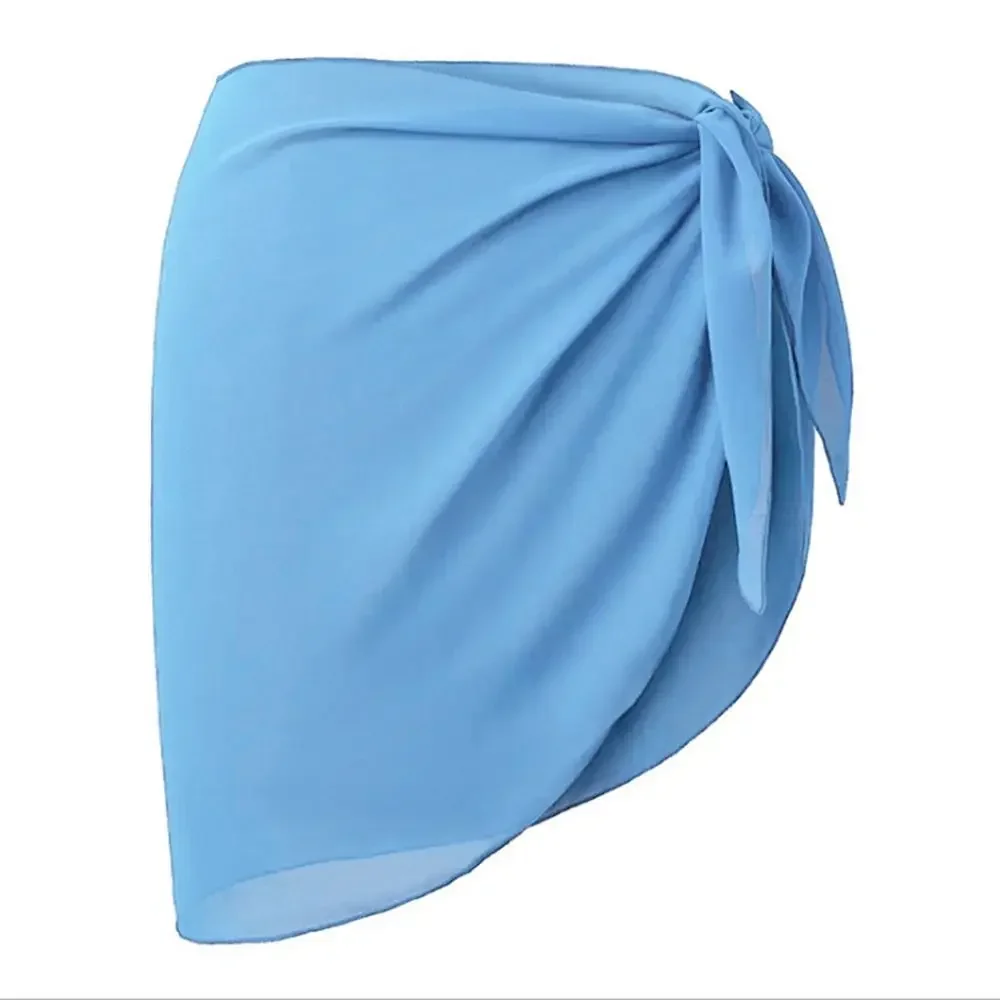Summer Sheer Chiffon Sarong Skirt - Women's Swimsuit Cover-Up