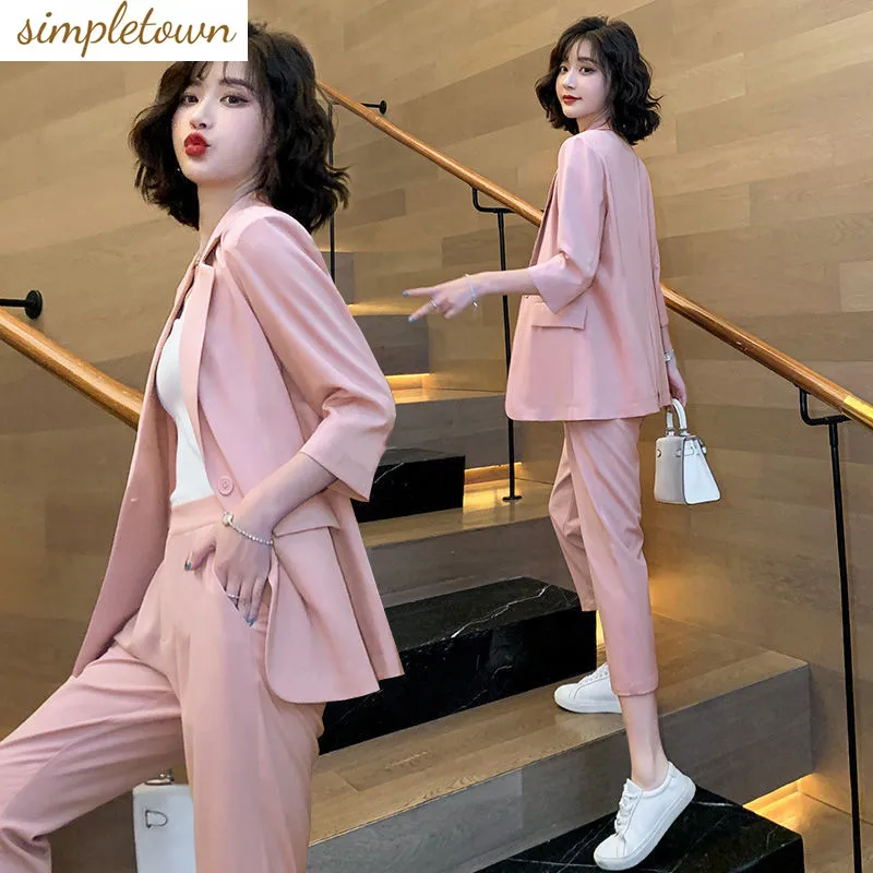 Fashion Women's Set 2024 New Korean Spring/Summer New Leisure Age Reducing Elegant Women's Two Piece Set