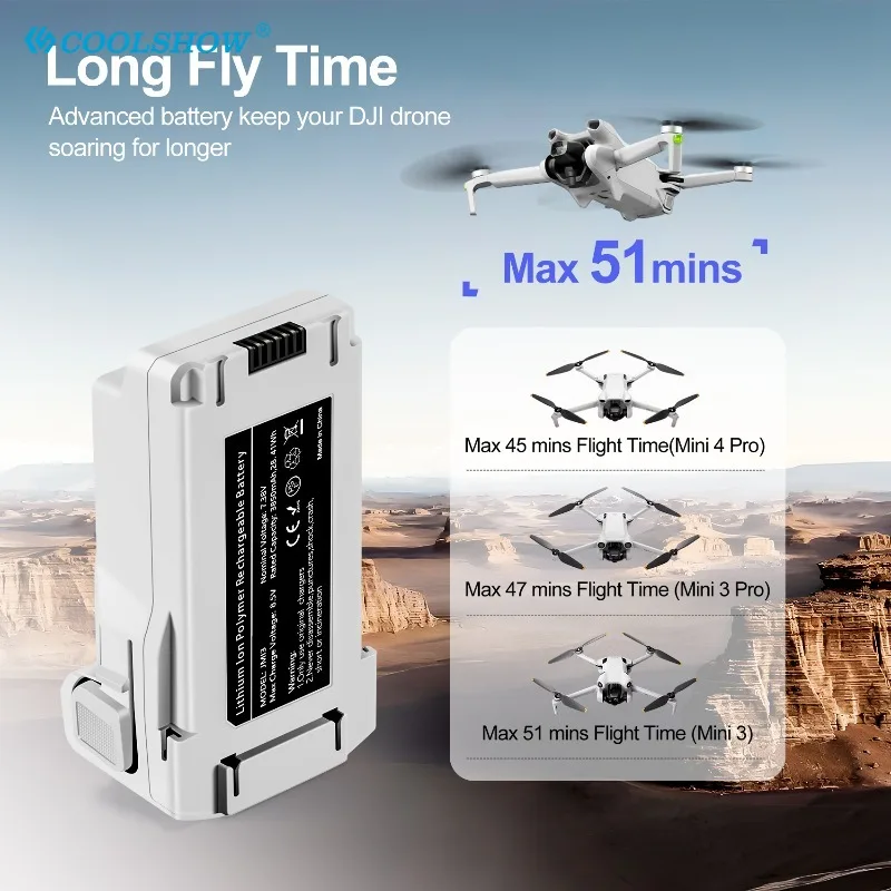 Lot de 1 à 4 Batteries et Chargeur pour Drone - Compatible DJI