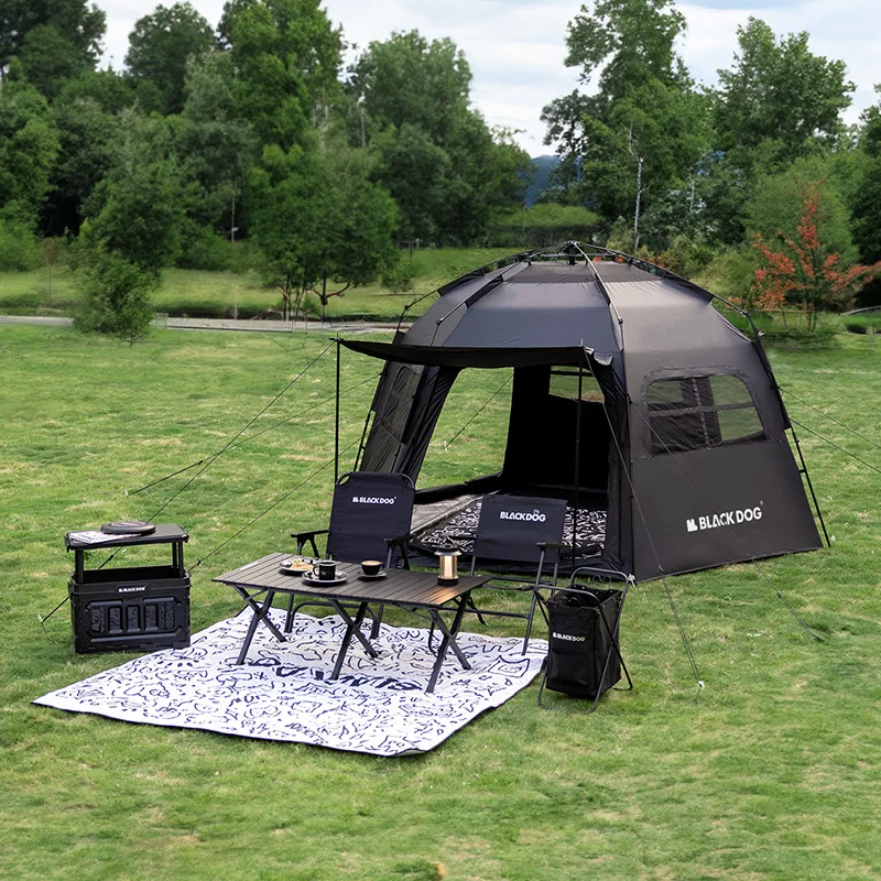 6-8 Person Tent Outdoor Hexagonal Automatic Quick-open Camping Tent Portable Folding Vinyl Sunproof Rainproof camping tent portable tent