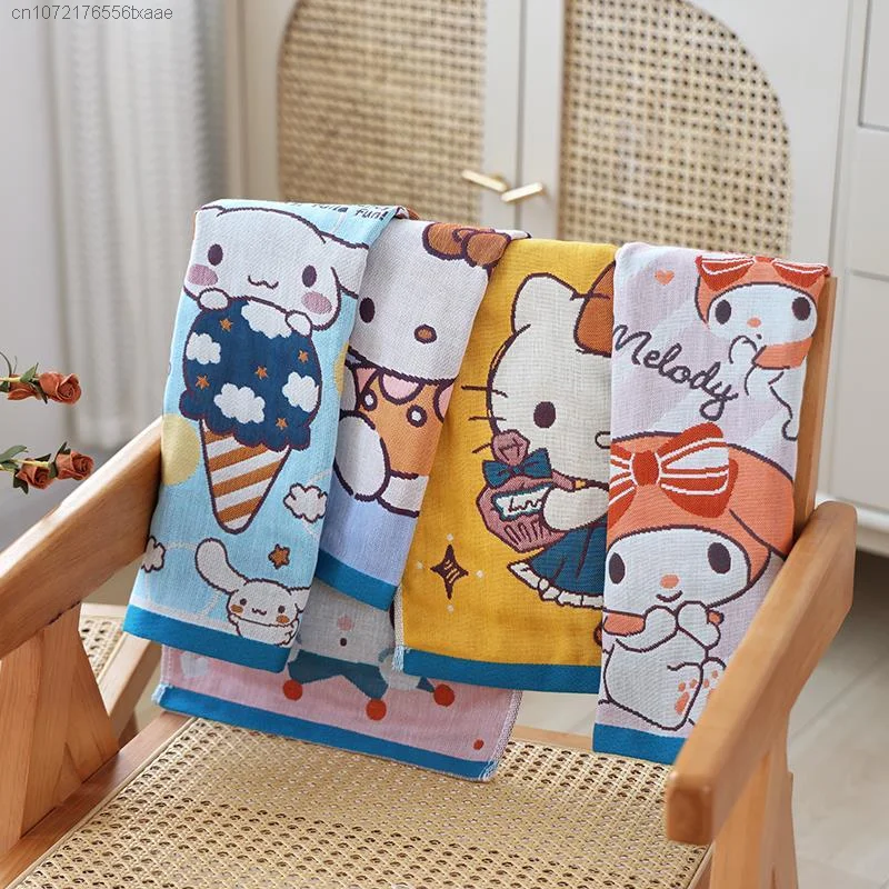 5 Piece Set Sanrio Hello Kitty Cartoon Face Towels cotton towel,cotton face towels,face towel