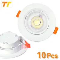 10Pcs LED Downlights 7W 9W Spot Lights 5W 12W 3W AC220V 110V COB Chip Recessed Ceiling Lamps For Home Illumination