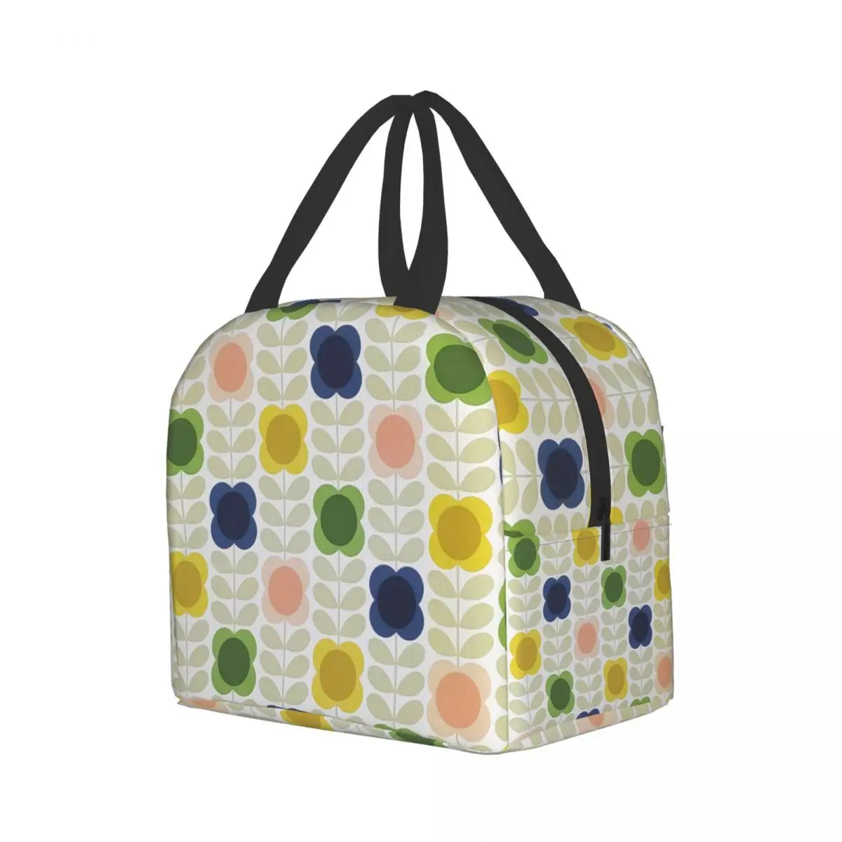 Abstract Orla Kiely Scandinavian Flowers Insulated Lunch Bag for Women Portable Cooler Thermal Bento Box Kids School Children