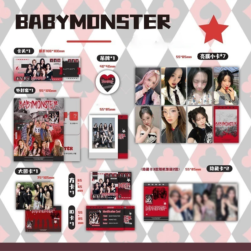 Kpop MEOVV KickFlip Korean Style Photocards Set Babymonster