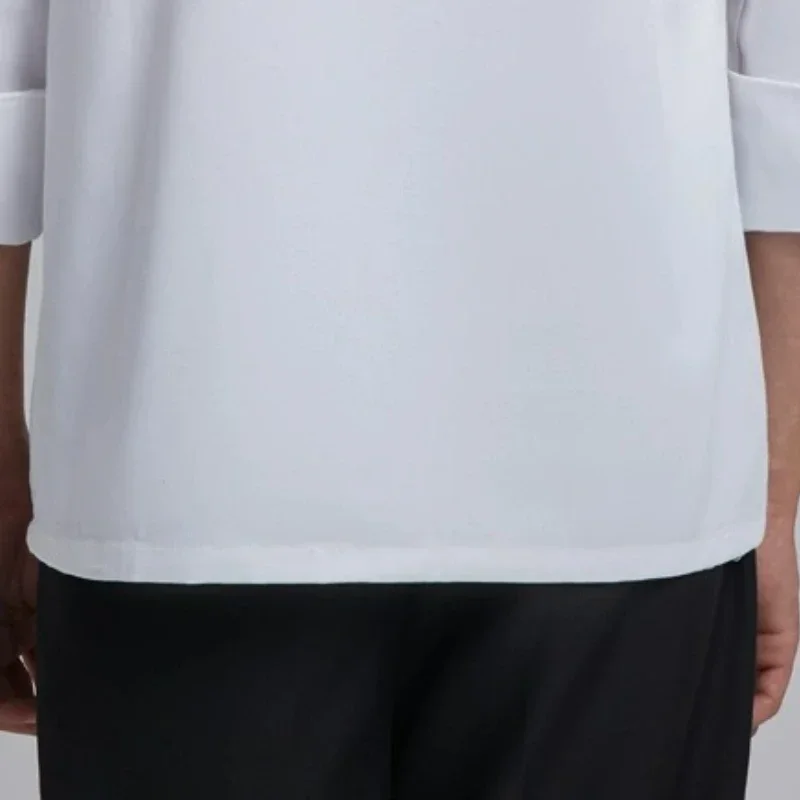 Unisex Chef Restaurant Jacket Short Sleeve Chef Coat Men Women Kitchen Wear Waiter Bakery Uniform