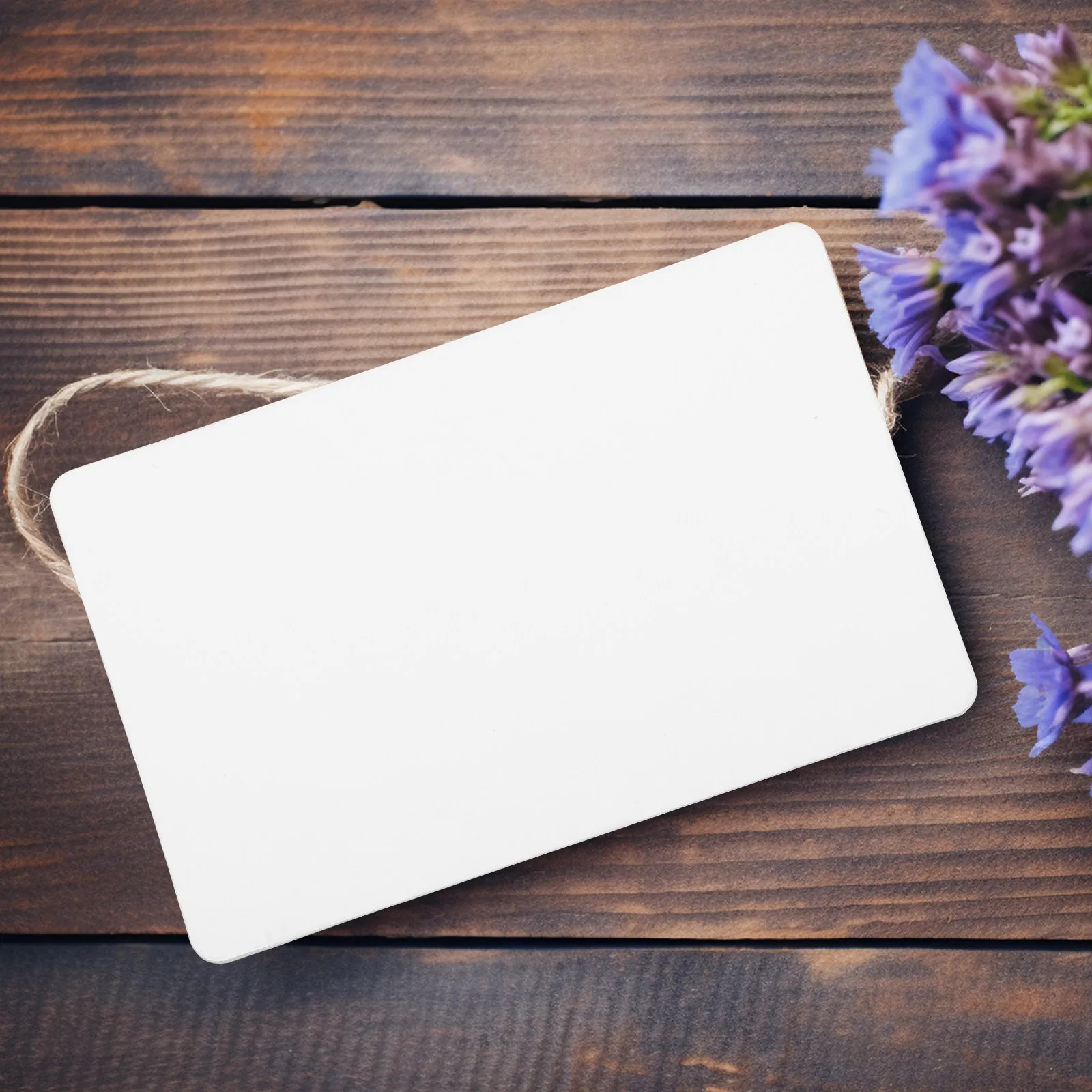 100Pcs PVC 빈 명함 미완성 라벨 경량 페인트 가능 DIY 선물 태그 공예 용품 빈 명함