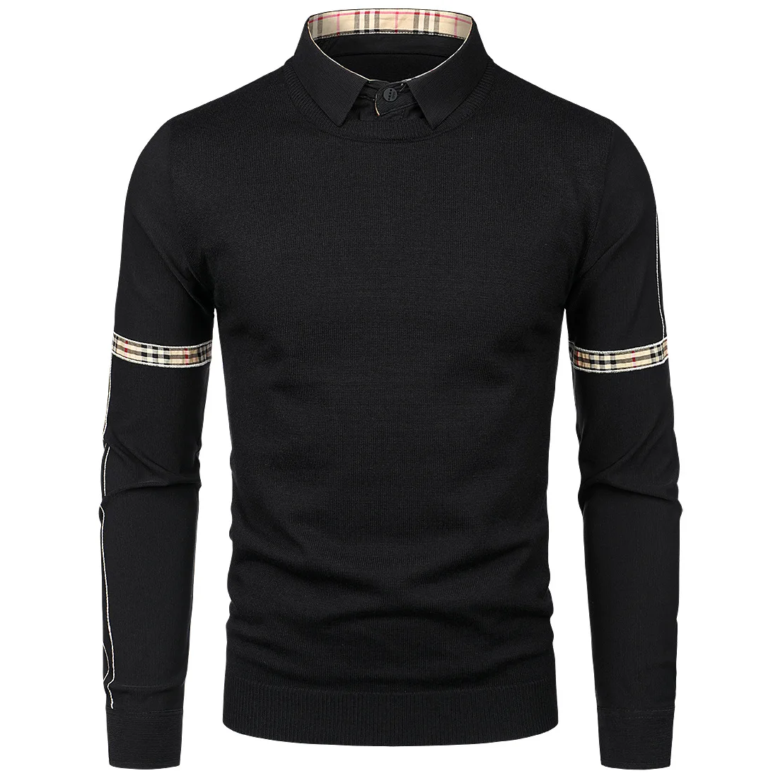 

Autumn And Winter Turtleneck Warm Fashion Solid Color sweater Men's Sweater Slim Pullover men's Knitted sweater
