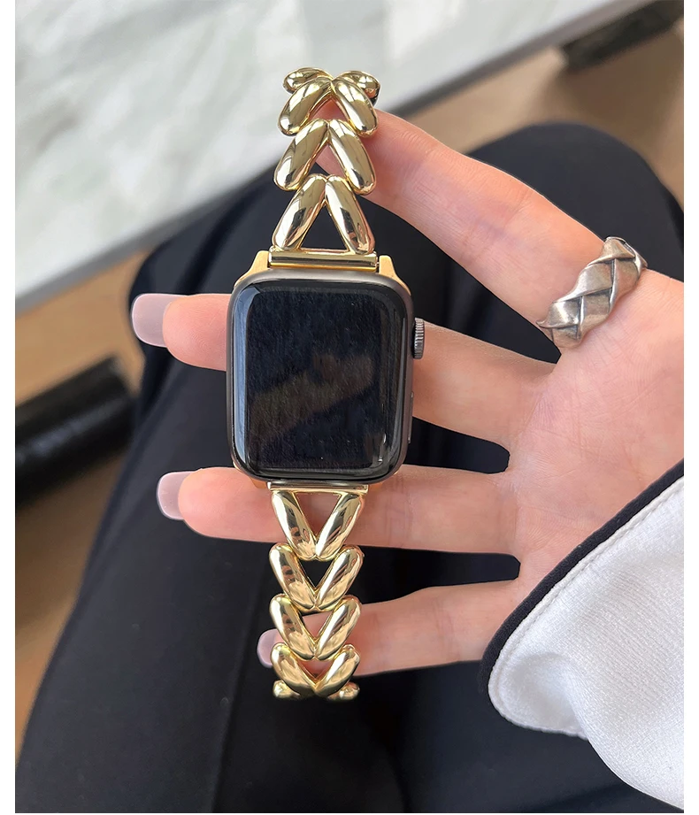 Starlight Metal Lady Strap - Elegant Zinc Alloy Watch Band