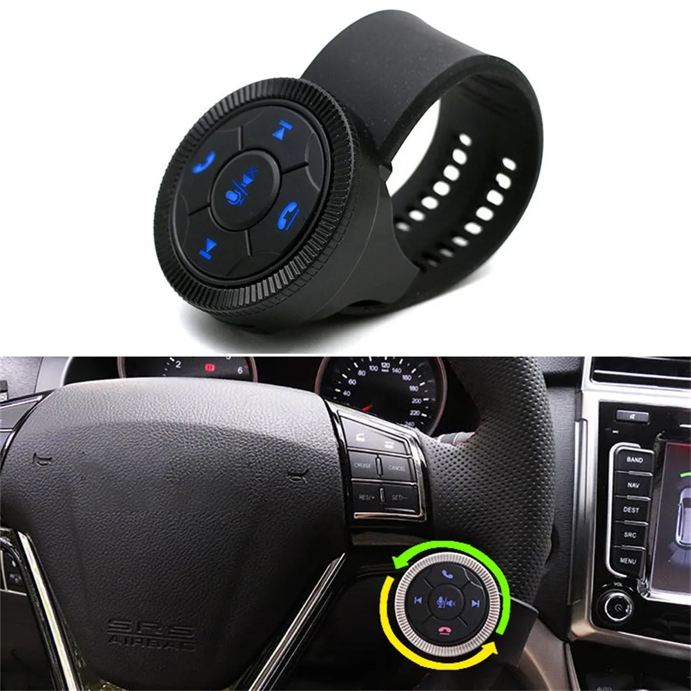 Black Steering Wheel Controller Wireless Phone Media Button Remote Customize Button Steering Wheel Control Car Radio G