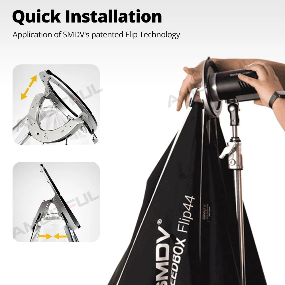 SMDV グリッドSPEEDBOX-47用 SMDV(SMDV) SPEEDBOX-FLIP 20G ソフトボックス 50cm(FLIP 20G): ライト