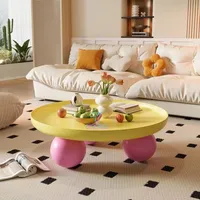 Tables basses Table en métal colorée entrée Salon rond Salon extérieur Table d'appoint de thé maquillage entrées Mesa Salon auxiliaire 6