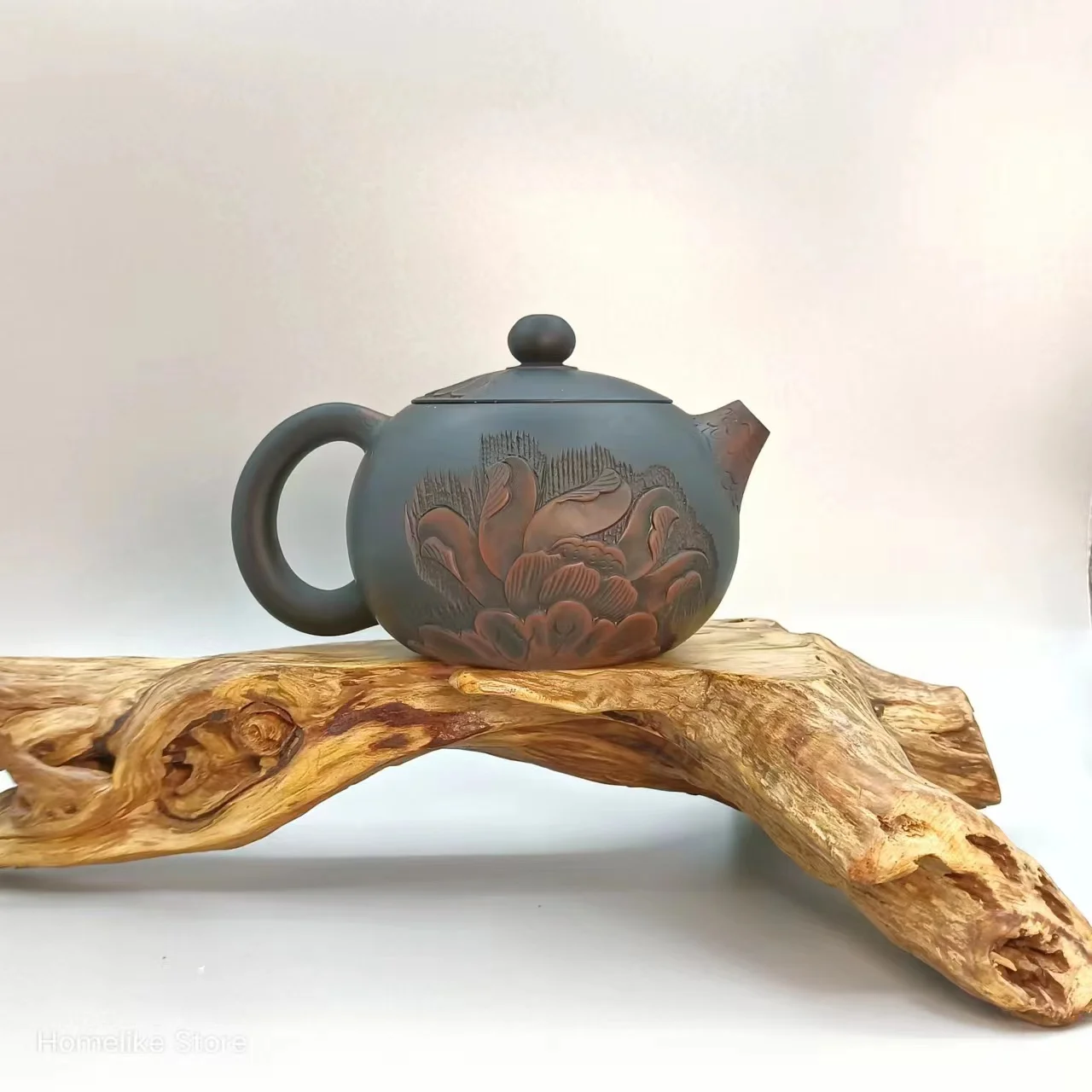 

Jianshui Clay Pure Handmade Lotus Carving TeaPot(Not Yixing Zisha) Ceramic Kung Fu Tea Set Drinkware Tea Ceremony