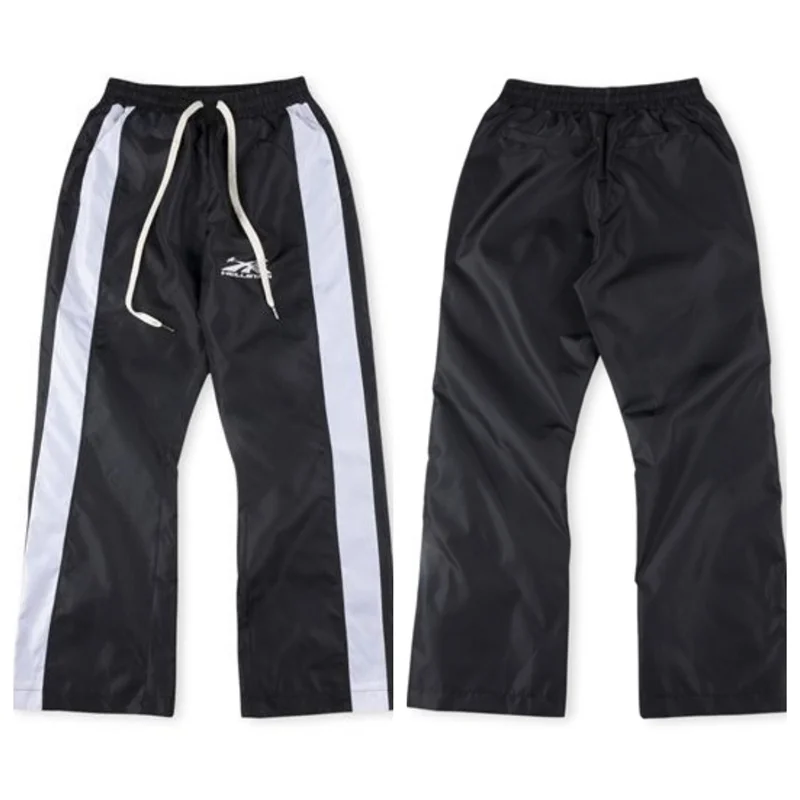 

Vintage Hellstar Sweatpants Men Women 1：1 High Quality Jogger Drawstring Pants Side Stripes Trousers