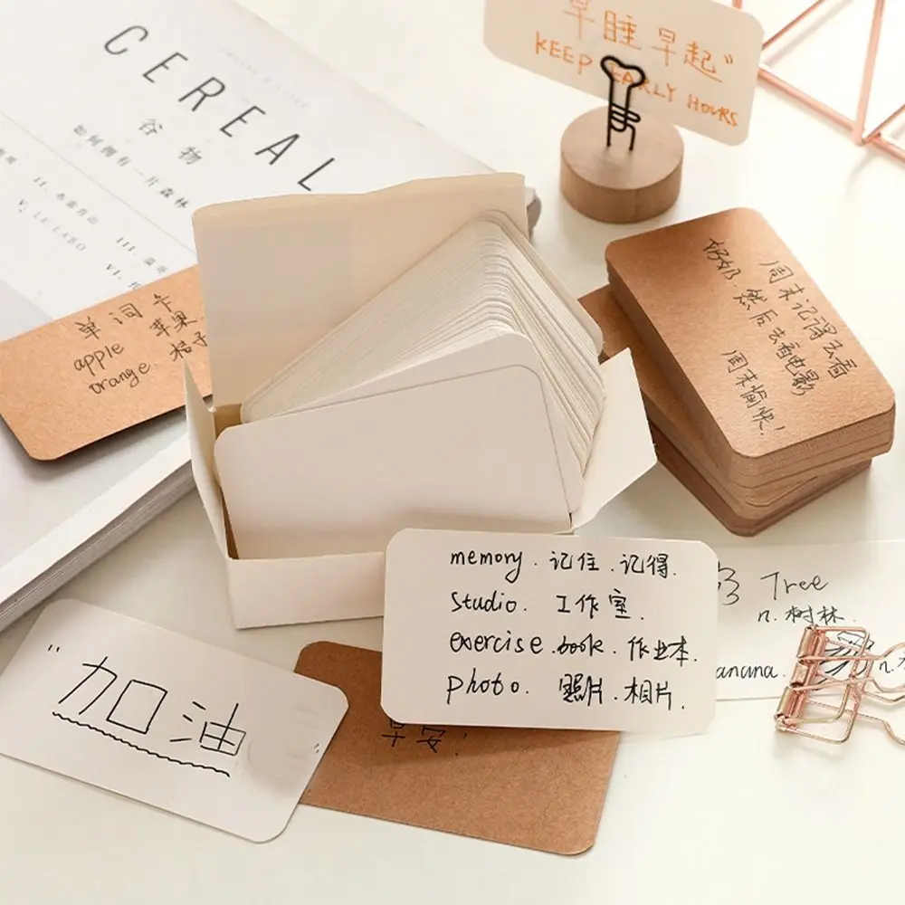 100개/박스 유용한 파티 용품 크래프트 종이 DIY 빈 카드 스케치 그래피티 메시지 카드 엽서 인사 카드 초대장