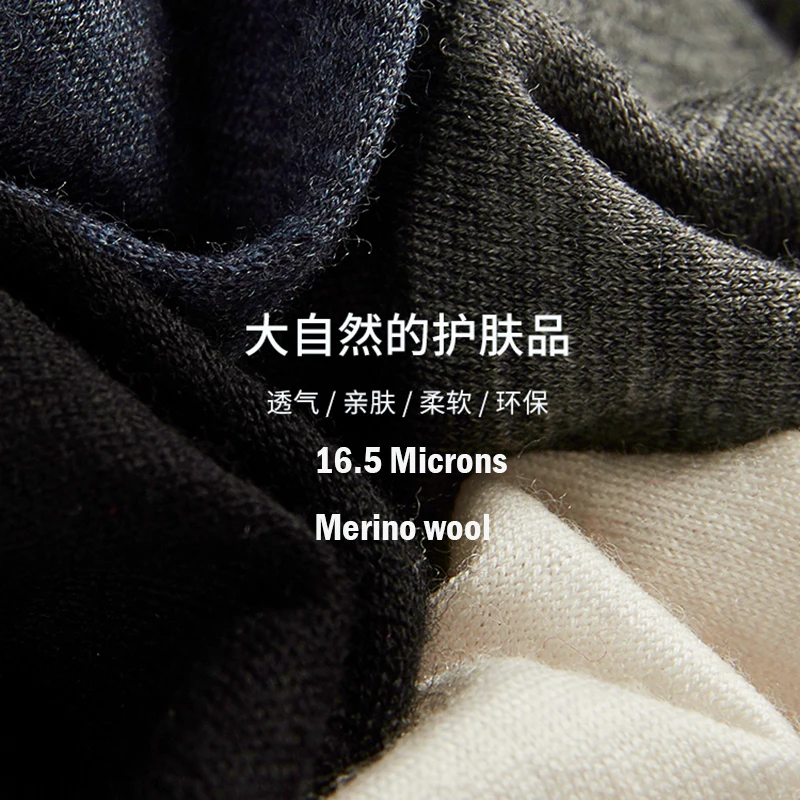 100% Merino wool 16.5Micro T Shirt Men Superfine Base Layer Short Sleeve shirt Quick dry Wicking Breathable Anti-Odor Asia Size 3