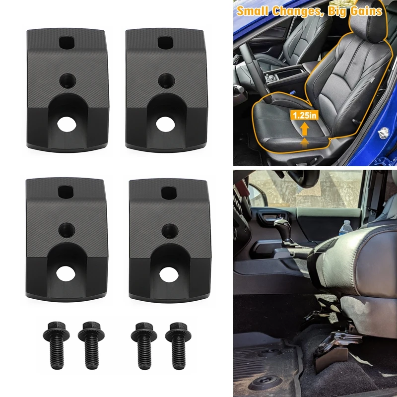 

1.25" 1-1/4" Riser Front Seat Spacers Lift Jackers Kit Front of Seat for 2005-2022 Toyota Tacoma 4Runner FJ Cruisers Lexus GX