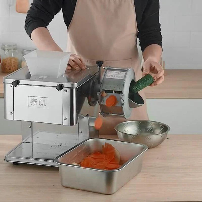 Kitchen Stainless Steel Meat Slicer Machine Automatic Meat Vegetable Slicer Beef Shredding Slicing Machine 5