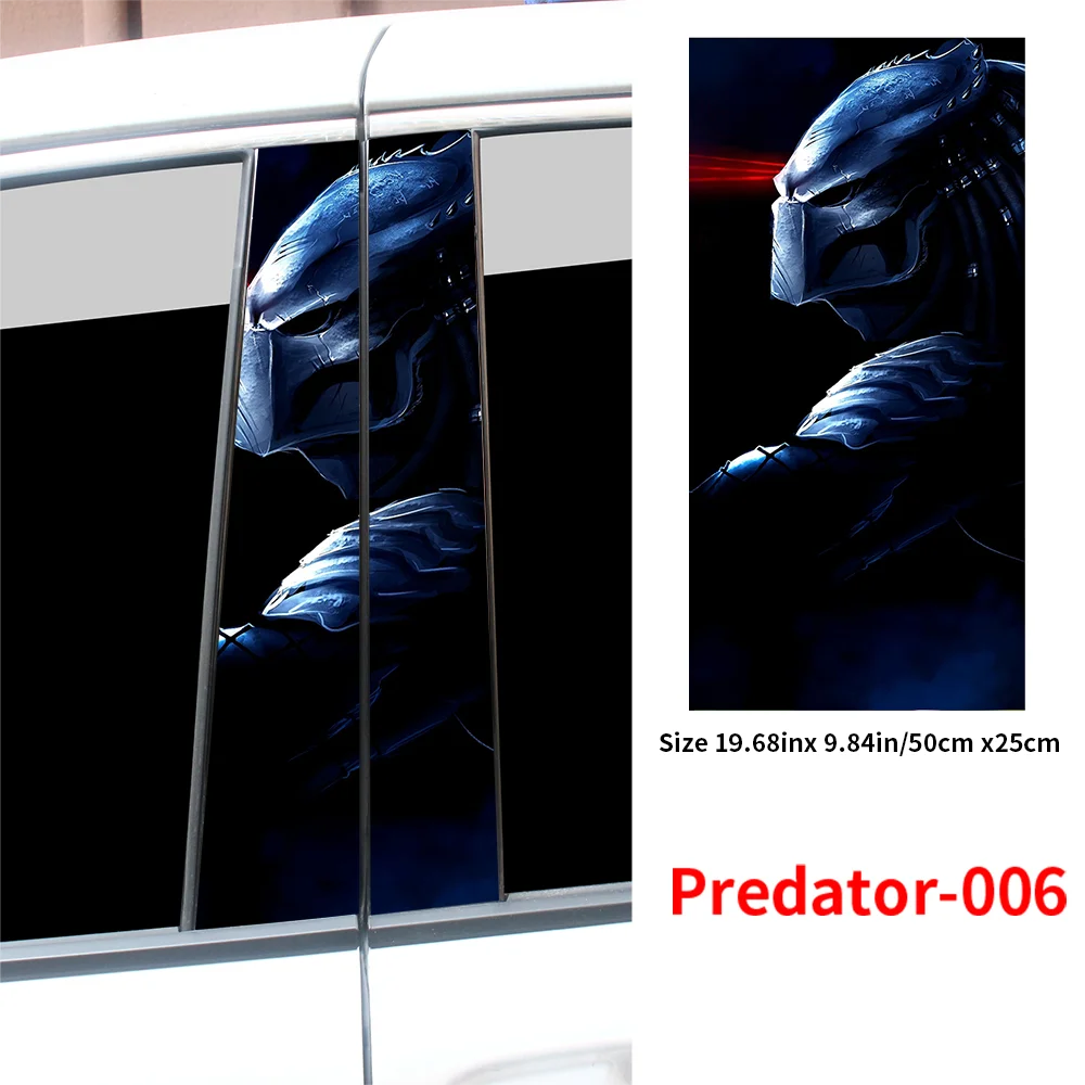Predator Waterproof Car Sticker Decals - B-Pillar Center Column Decorative Cover