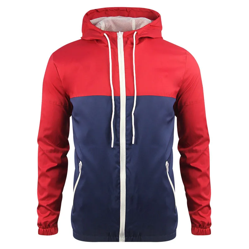 

Men's Windbreaker Jackets Autumn Male Outdoor Hiking Hooded Jacket Waterproof Casual Coat Patchwork Comouflage Tactics Jackets