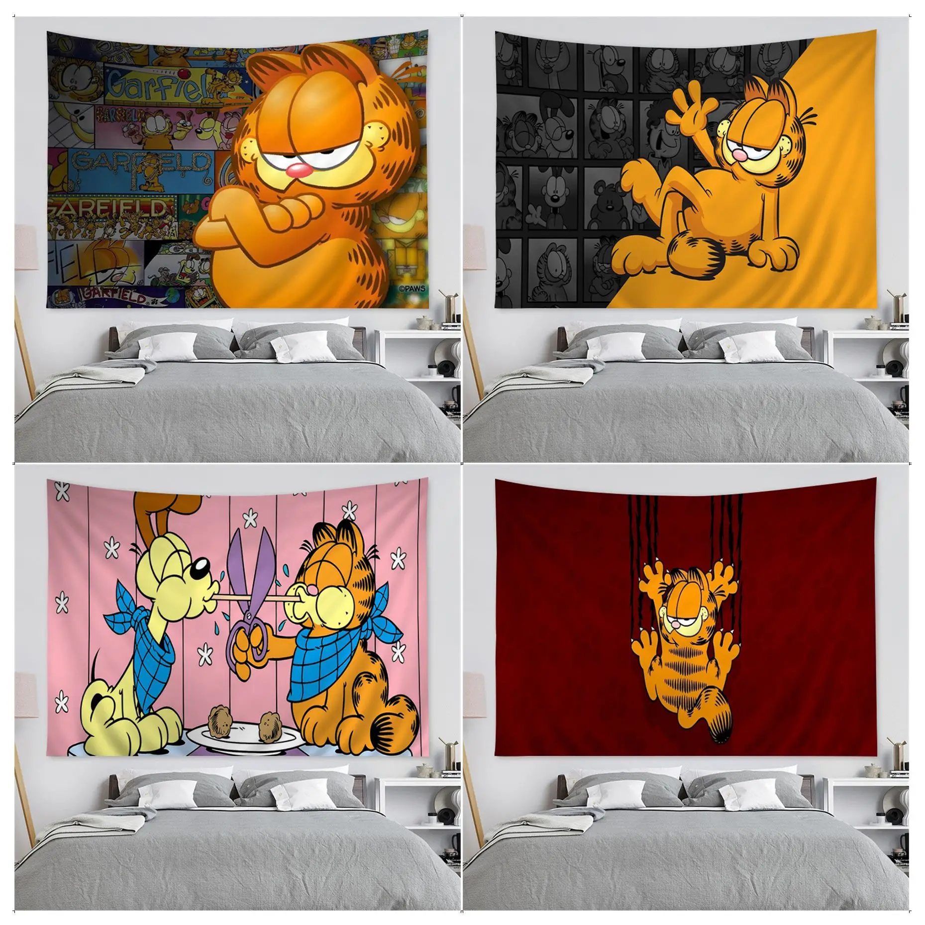 

American Comic G-Garfields Tapestry DIY Wall Tapestry Hanging Tarot Hippie Wall Rugs Dorm INS Home Decor