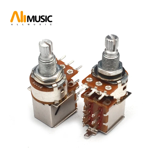 Guitar Potentiometer Control Pot Push/Pull Pot with Straight Terminal Block  Pickup Coil Splitting Switch A500K/