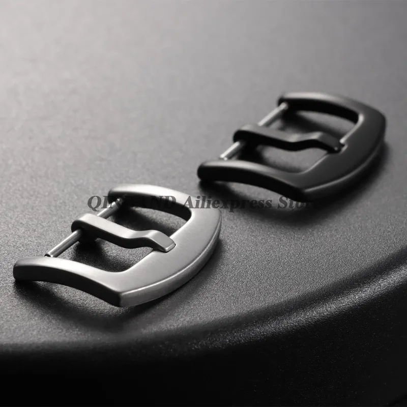 Premium Brushed Solid Stainless Steel Watch Buckle - Silver, Black, Gold Finish