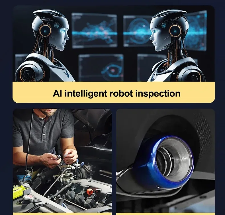 360 Articulating Borescope 1080P 6.0mm 4.3inch LCD Monitor Industrial Inspection Camera With 2 Way Articulation For Automotive