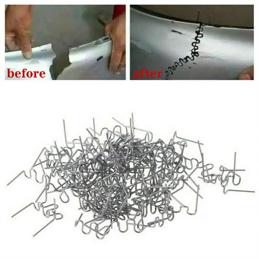 100PCS 0.6/0.8mm Hot Stapler Staples For Car Bumper Hot Stapler Welding Soldering Tools Plastic Welder Automotive Repair Kit 2