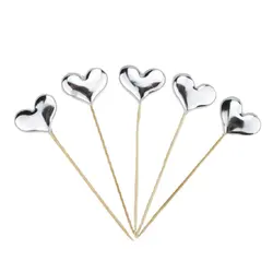 Elegant Crown Star Cake Toppers - Set of 5, Gold & Silver for Celebrations and Weddings (8)