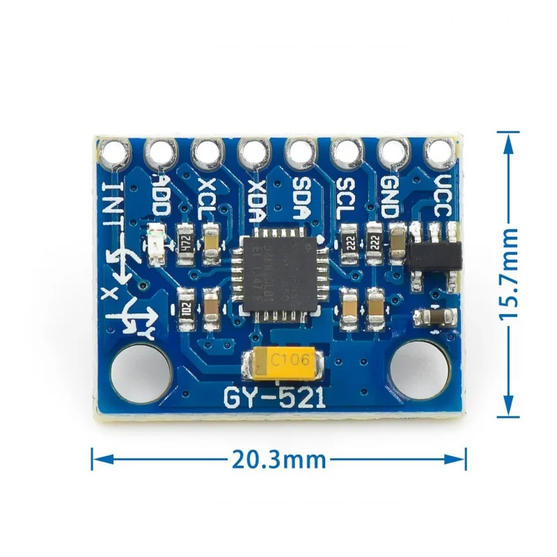 10 개 mpu6050 모듈 3 축 아날로그 자이로스코픽 센서 3 축 가속기 모듈