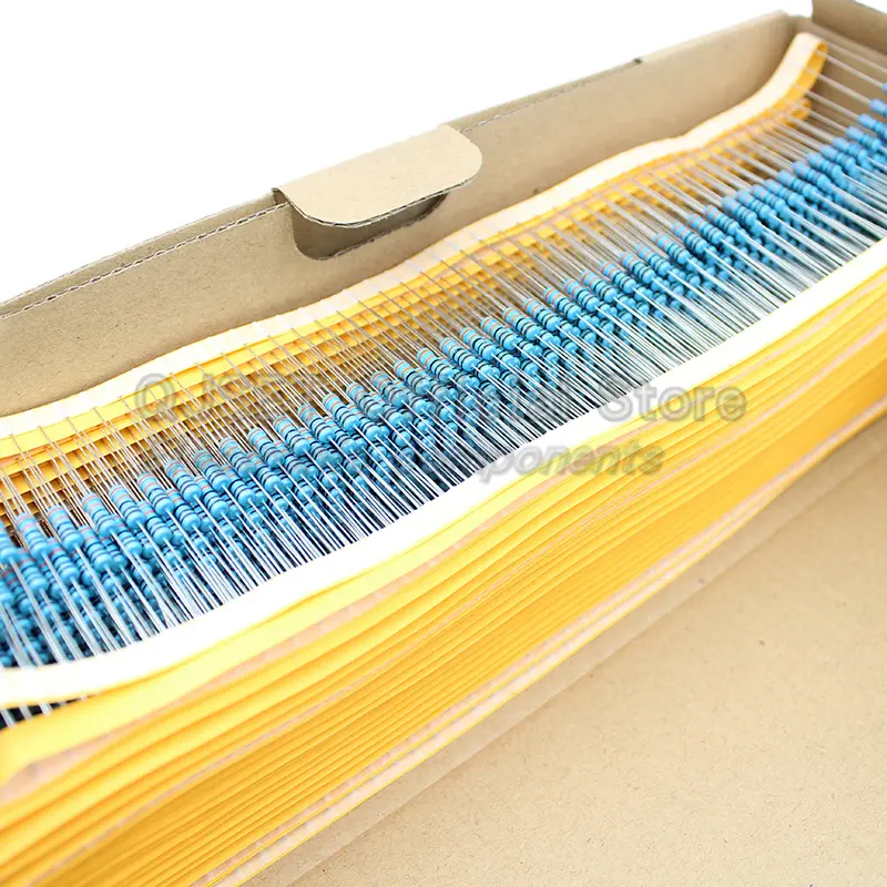 50pcs 1/2W Metal Film Resistors 1% 0.5W 10R 15R 47 100 200 220 470 510 Ohm 1K 2.2K 4.7K 10K 47K 100k 200k 220k 510k 470k 1M Ohms - Image 4