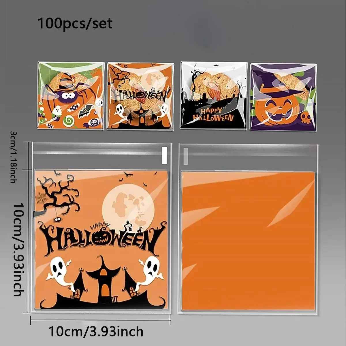 Halloween Candy Bags Self Sealing