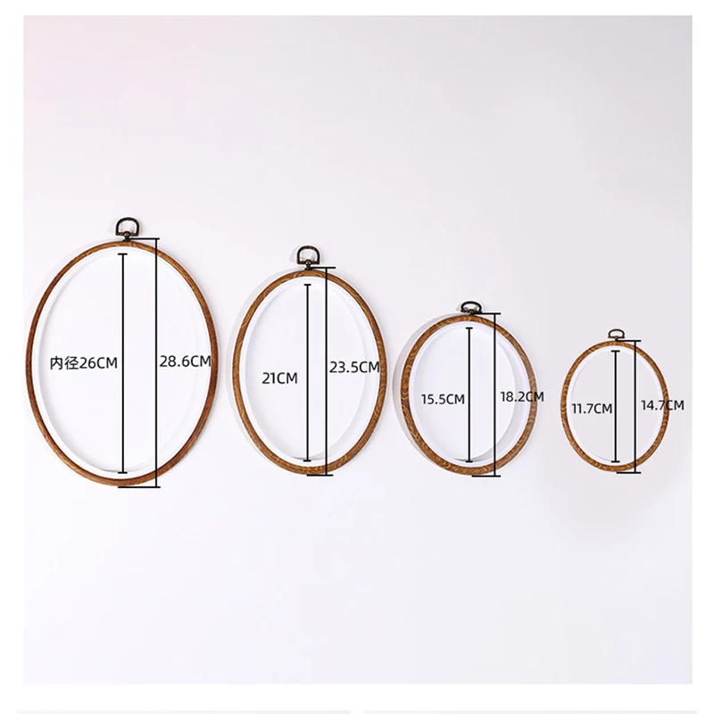 Embroidery Hoops Round Oval Square Cross Stitch Rack Plastic Embroidery Hoop  Frame Rings for DIY Cross Stitch Sewing Craft Tools