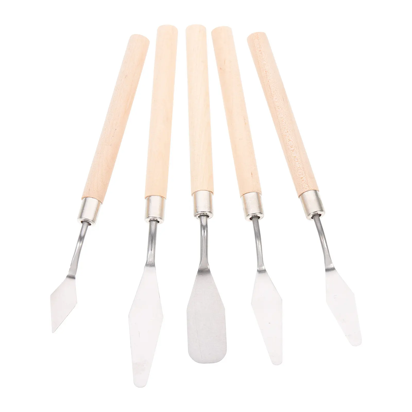 5Pcs 페인터 스크레이퍼 세트 스테인레스 스틸 전문 미술 도구 페인트 혼합용 점토 안료 캔버스 드로잉 아크릴 용품