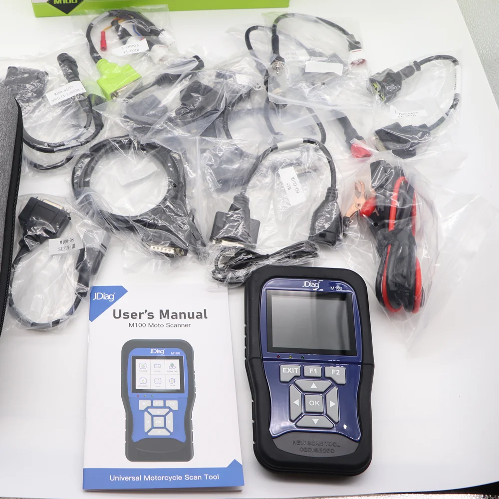 Original JDiag M100 Motorcycle Diagnostic Tool Motor Scan 2in1 Universal Motorbike Scanner Battery Tester